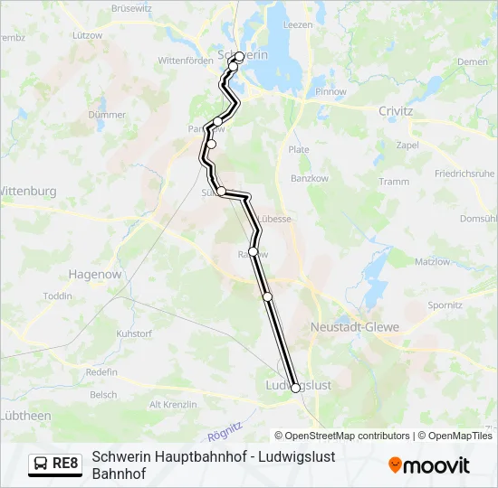 RE8 Bus Line Map