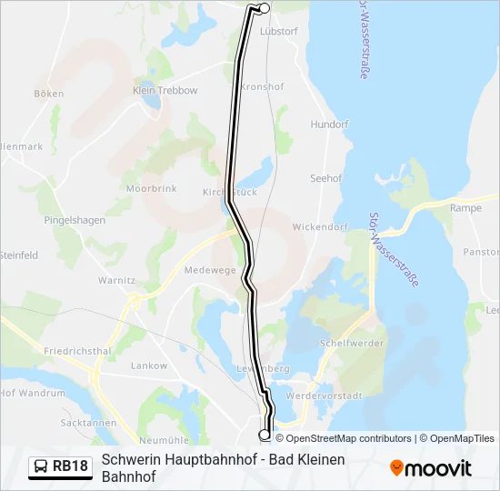 RB18 Bus Line Map
