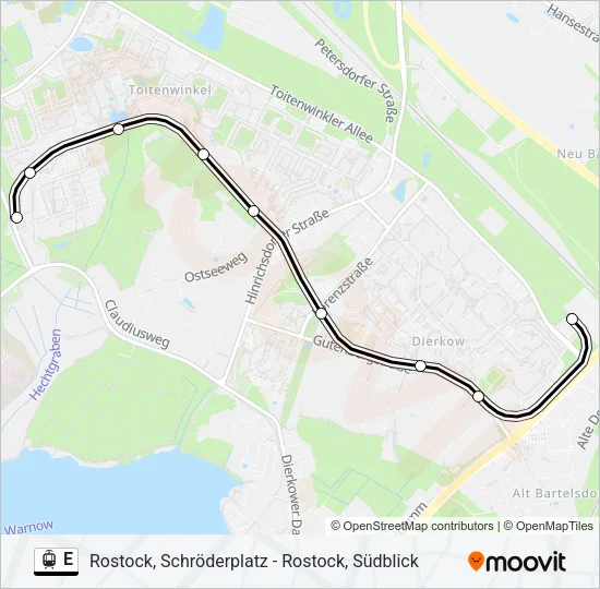 E Light Rail Line Map