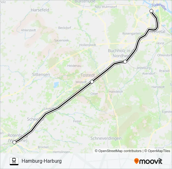 RB41-SEV Train Line Map