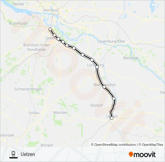 RB31-SEV Train Line Map