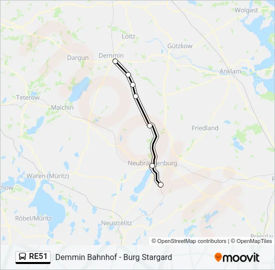 RE51 Bus Line Map