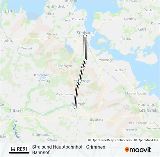 RE51 Bus Line Map