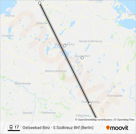 Поезд 17: карта маршрута