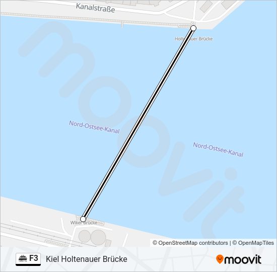 Паром F3: карта маршрута