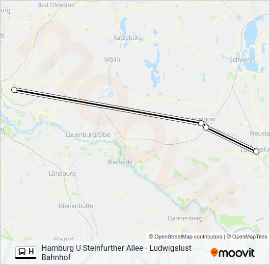 H Bus Line Map