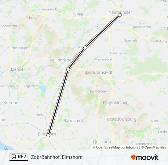 RE7 Bus Line Map