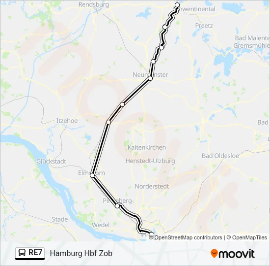 RE7 Bus Line Map