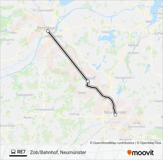 RE7 Bus Line Map