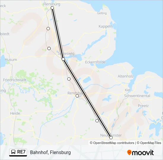 RE7 Bus Line Map