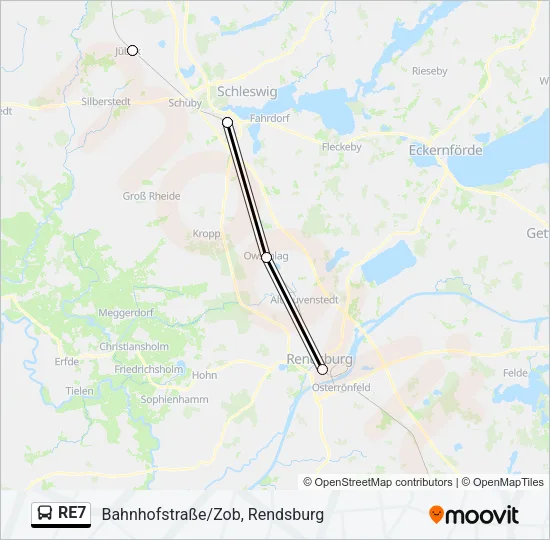 RE7 Bus Line Map