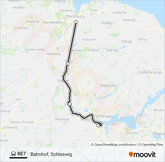 RE7 Bus Line Map
