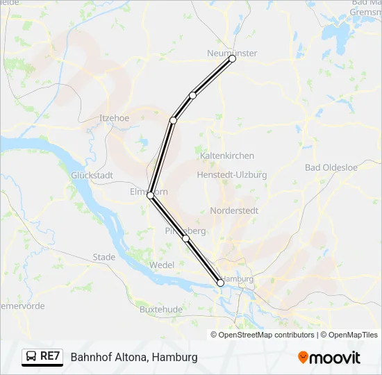 RE7 Bus Line Map