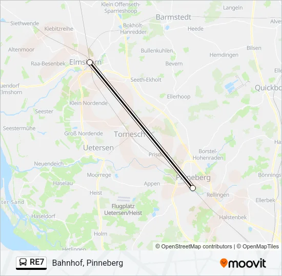 RE7 Bus Line Map