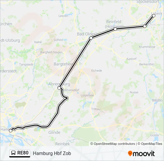 RE80 Bus Line Map