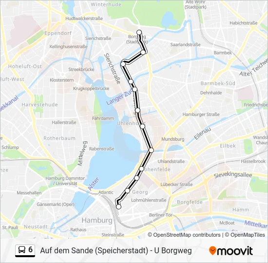 Автобус 6: карта маршрута