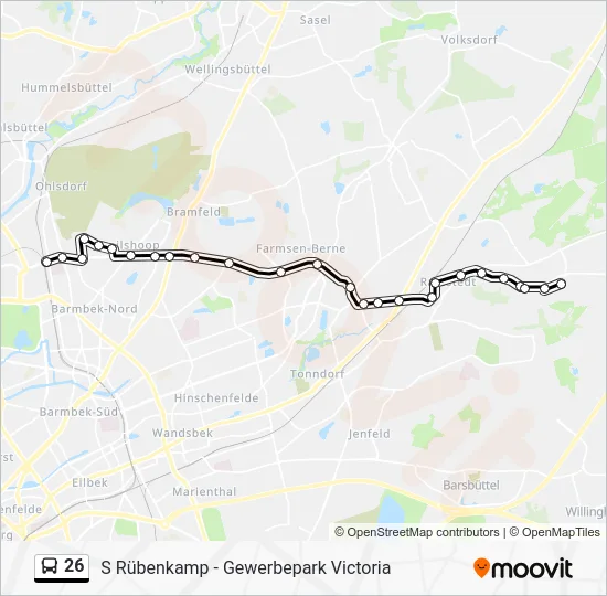 Автобус 26: карта маршрута