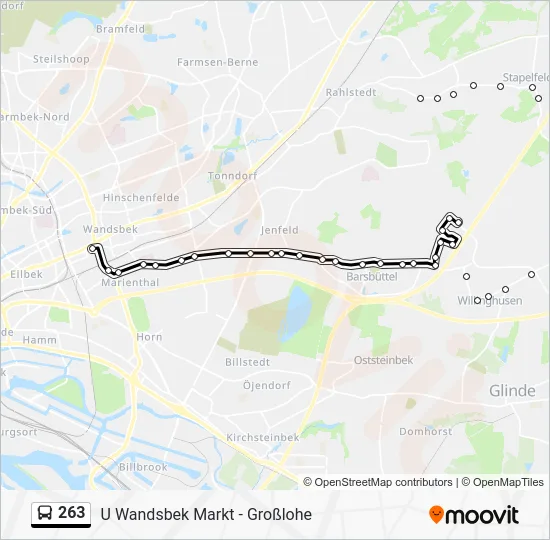 Автобус 263: карта маршрута