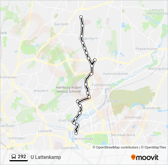 Автобус 292: карта маршрута