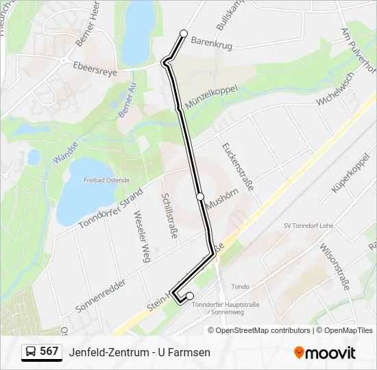 Автобус 567: карта маршрута