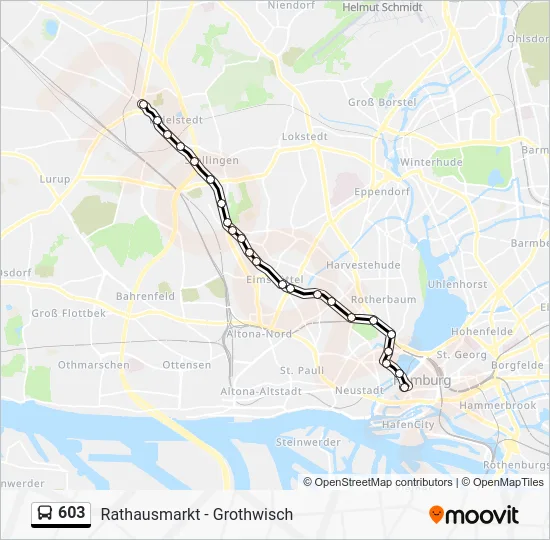Автобус 603: карта маршрута
