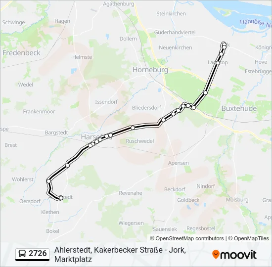 Автобус 2726: карта маршрута