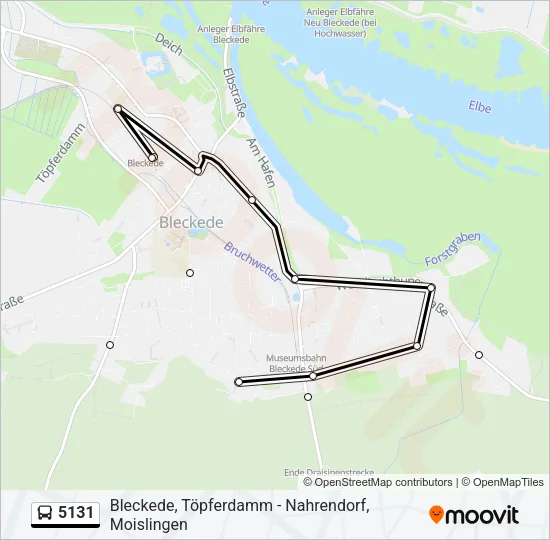 Автобус 5131: карта маршрута