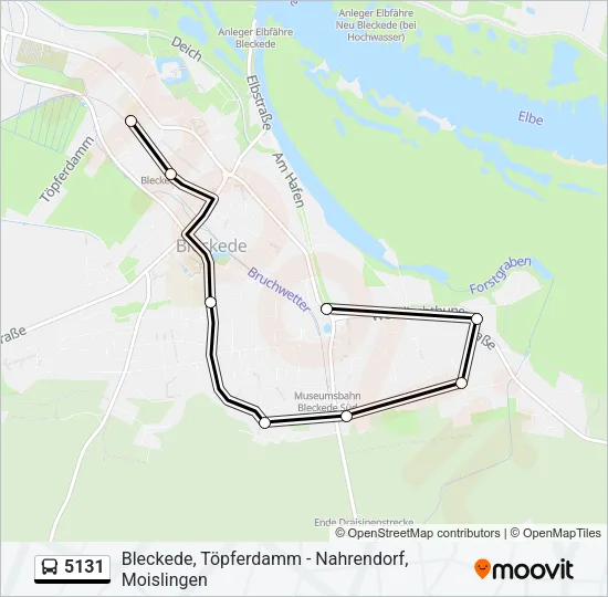 Автобус 5131: карта маршрута