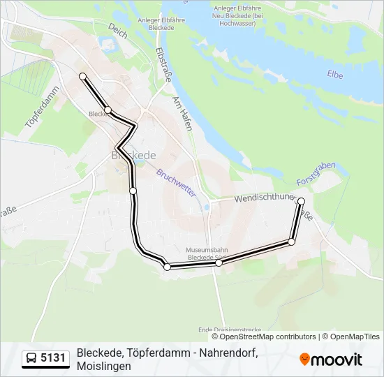 Автобус 5131: карта маршрута
