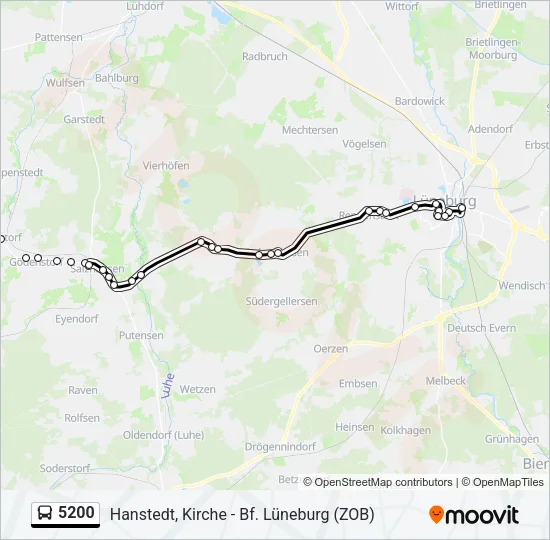 5200 Bus Line Map