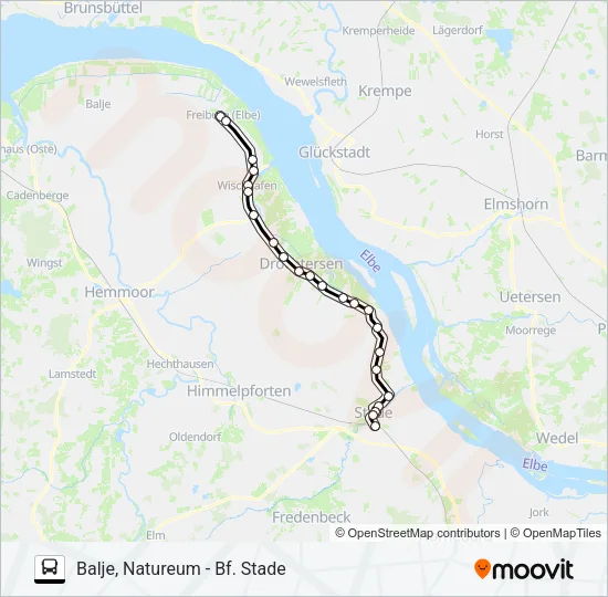 ERADB LINIE 1 Bus Line Map