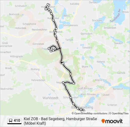 410 Bus Line Map