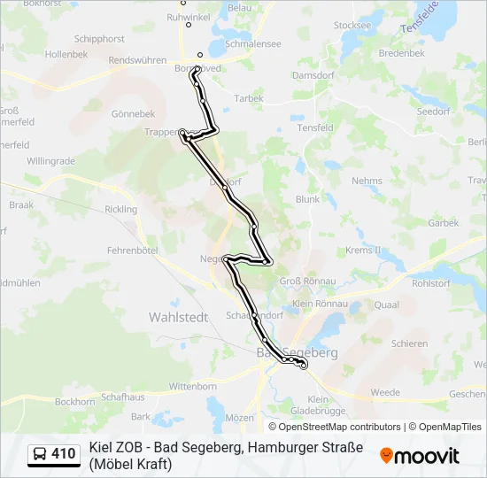 410 Bus Line Map