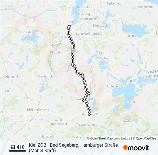 410 Bus Line Map