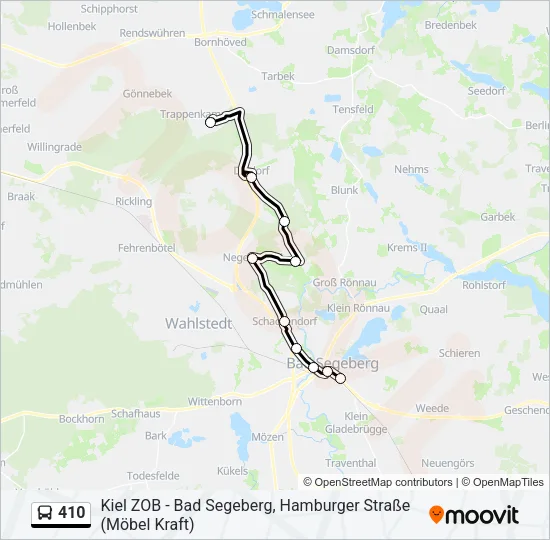 410 Bus Line Map