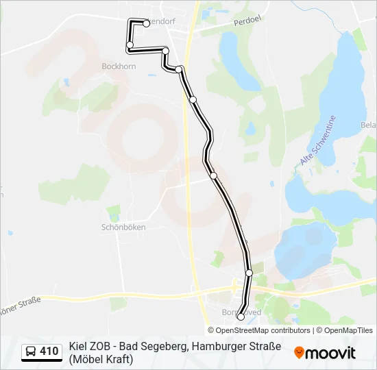 410 Bus Line Map