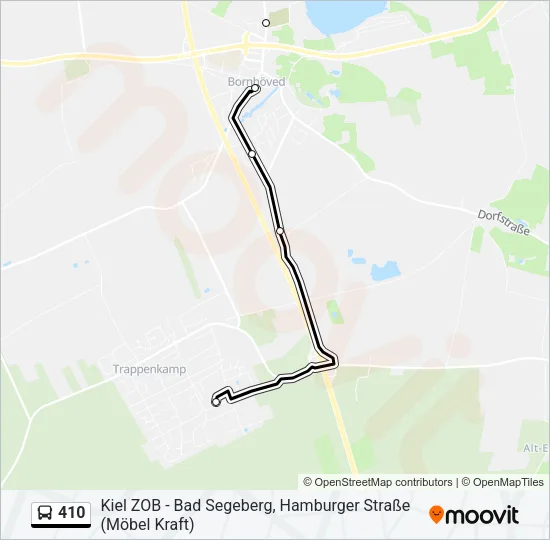 410 Bus Line Map