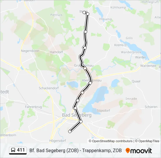 411 Bus Line Map