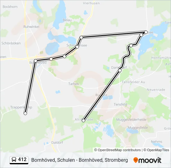 412 Bus Line Map