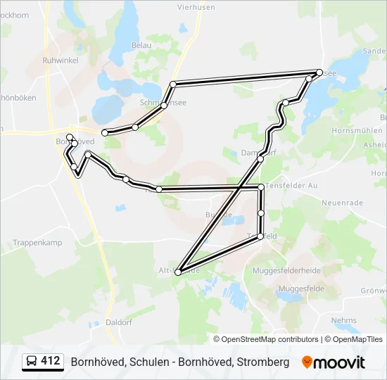 412 Bus Line Map