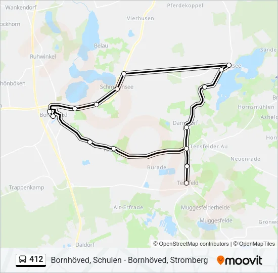 412 Bus Line Map