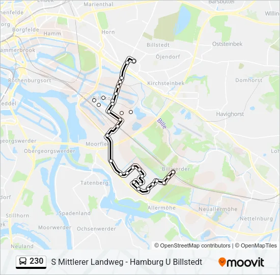 230 Bus Line Map