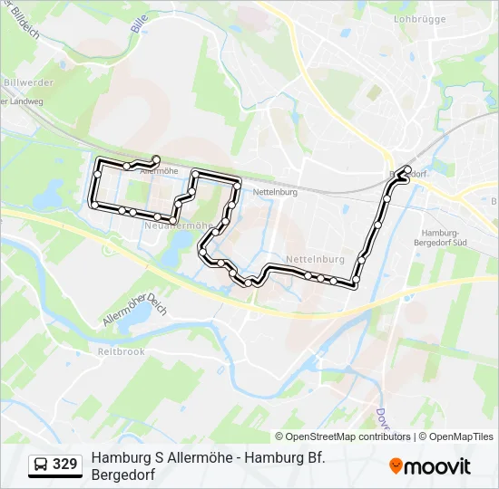 329 Bus Line Map