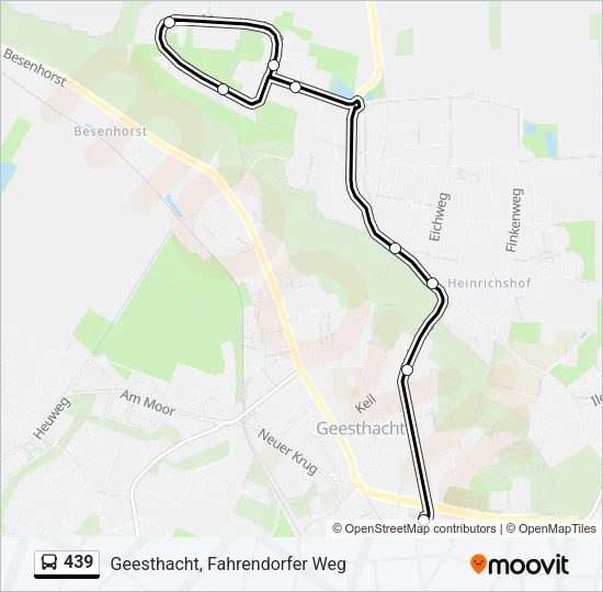 439 Bus Line Map
