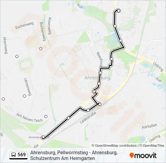 569 Bus Line Map