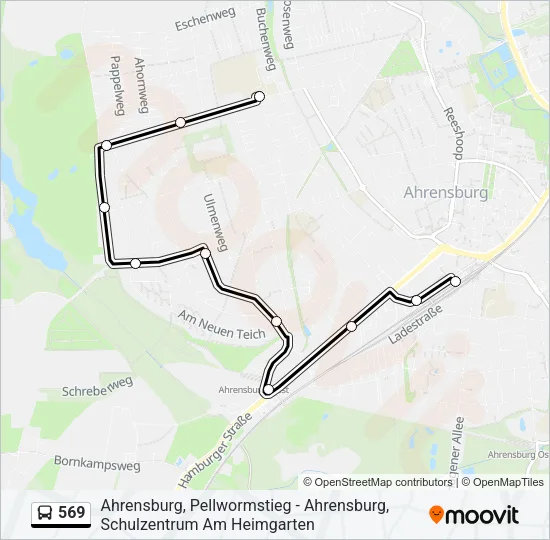 569 Bus Line Map