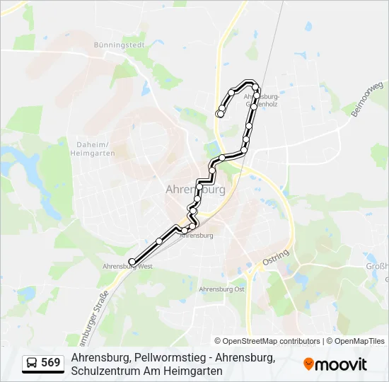 569 Bus Line Map