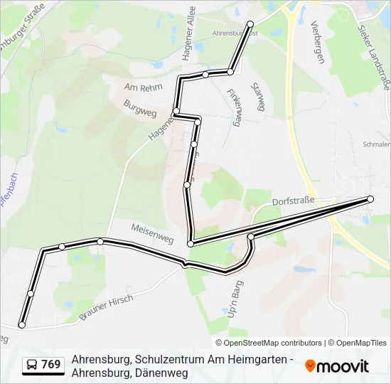 769 Bus Line Map