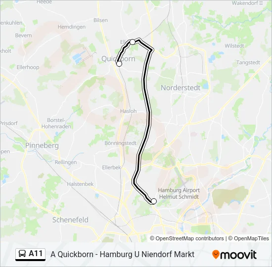 A11 Bus Line Map