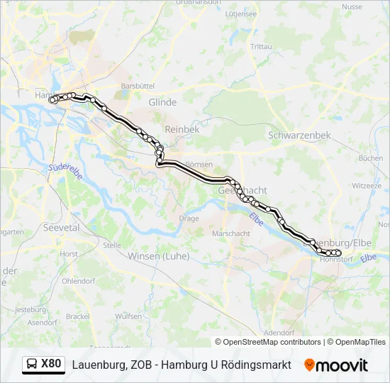X80 Bus Line Map
